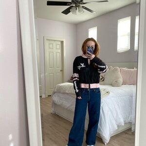 LF Black and Pink Varsity Jacket